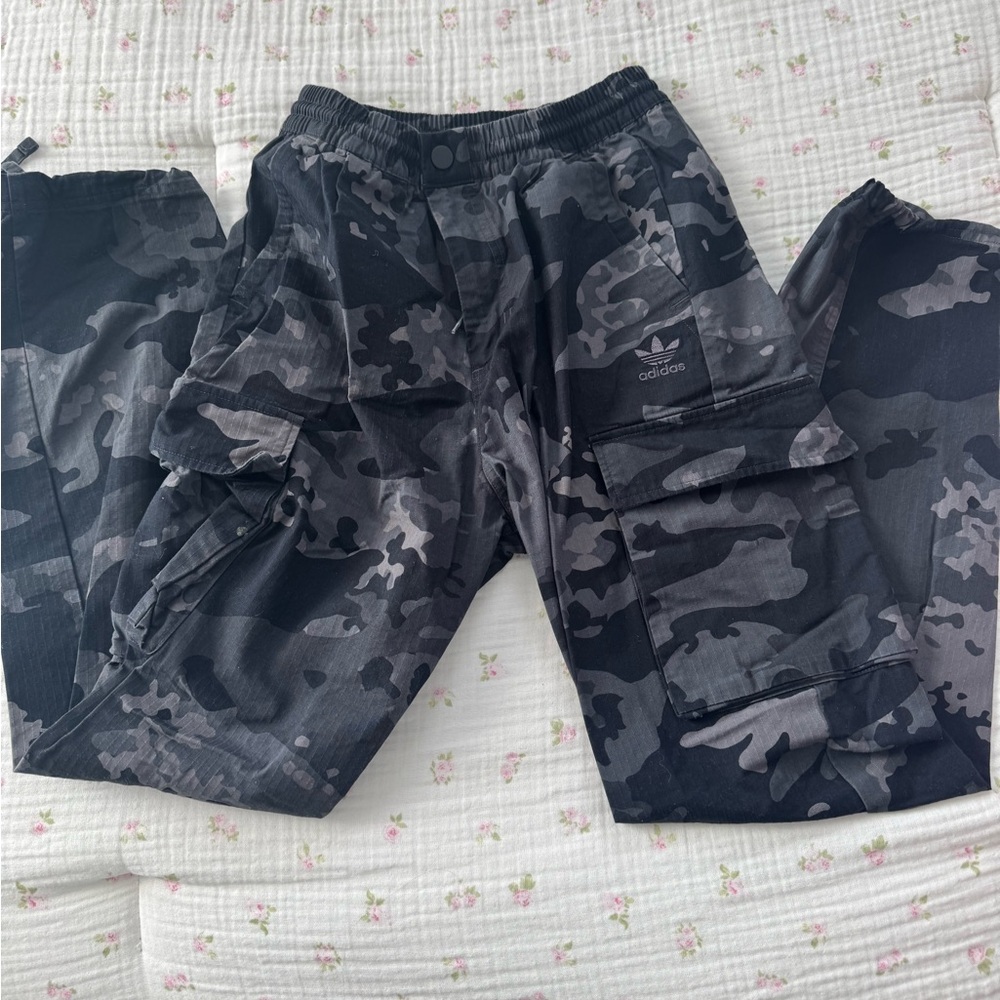 Adidas Women’s Black Camo Cargo Pants